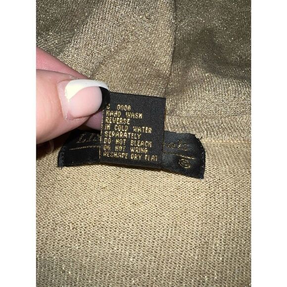 Lisa Originals top career cotton Rayon blend short sleeve metallic vintage - Picture 7 of 7